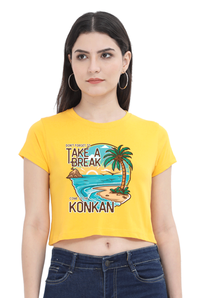 TrendzyKart Konkan Digital Print Women Crop Top