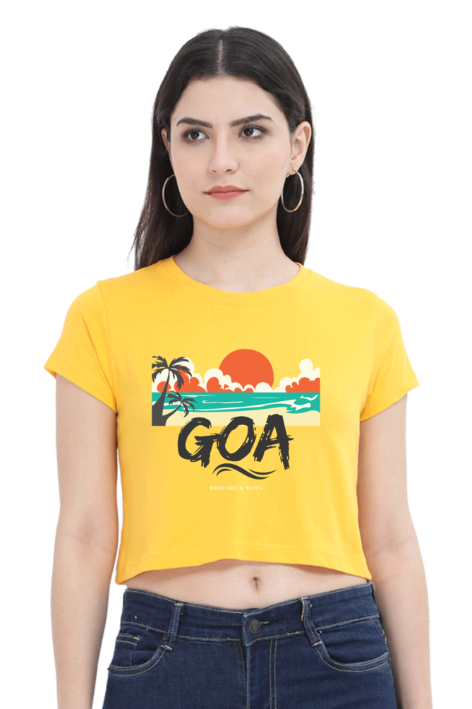 TrendzyKart Goa Digital Print Women Crop Top