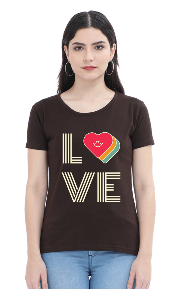 TrendzyKart I Love Digital Print Women Half Sleeve T-shirt