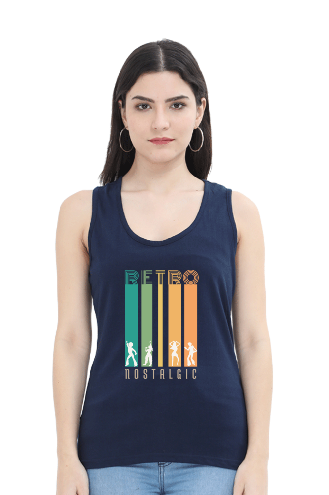 TrendzyKart Retro Nostalgic Digital Print Women Tank Top