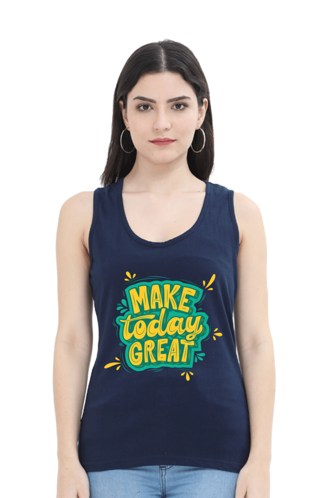 TrendzyKart Make Today Great Digital Print Women Tank Top