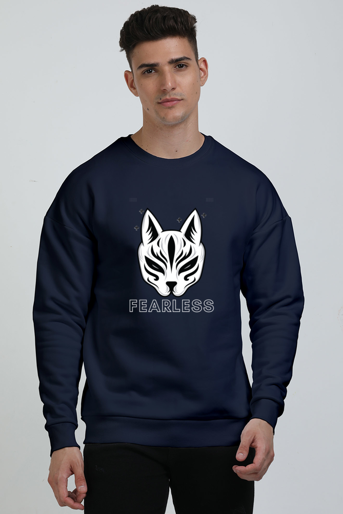 TrendzyKart Unisex Oversized Sweatshirts - Fearless