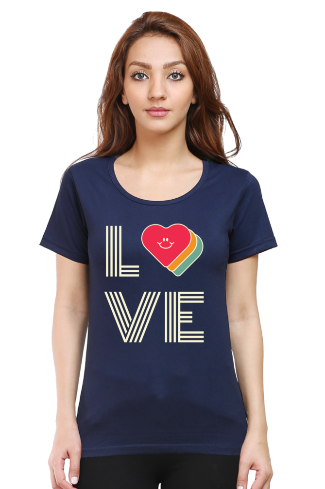 TrendzyKart I Love Digital Print Women Half Sleeve T-shirt