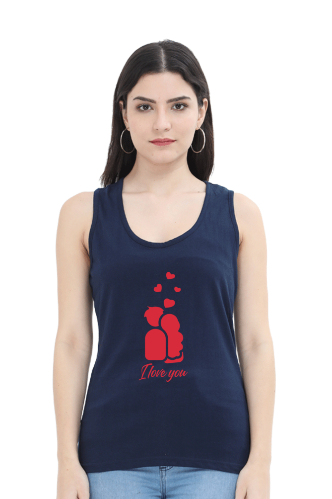 TrendzyKart I Love You Digital Print Women Tank Top