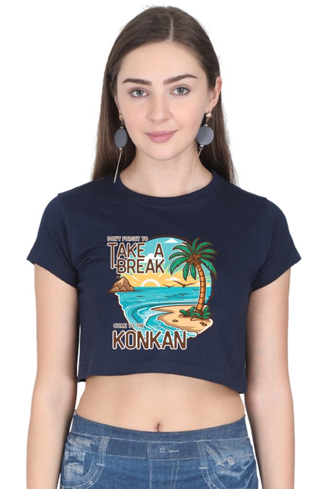 TrendzyKart Konkan Digital Print Women Crop Top