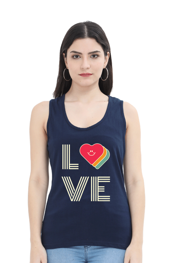 TrendzyKart Love Print Women Tank Top