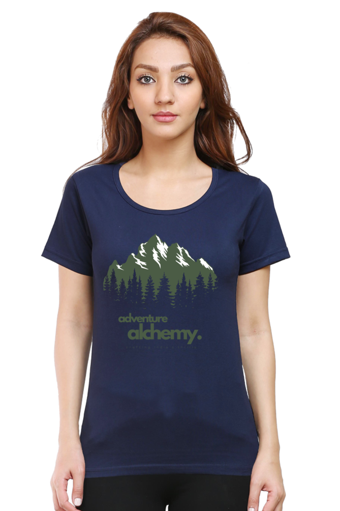 TrendzyKart Adventure Alchemy Digital Print Women Half Sleeve T-Shirt