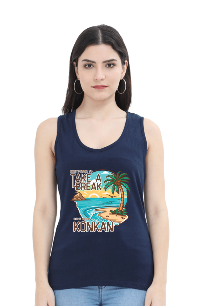 TrendzyKart Konkan Digital Print Women Tank Top