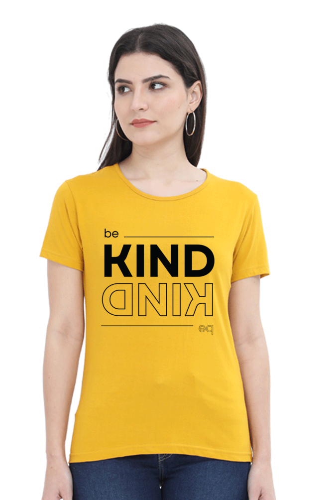 TrendzyKart Be Kind Digital Print Women Half-Sleeve T-Shirt