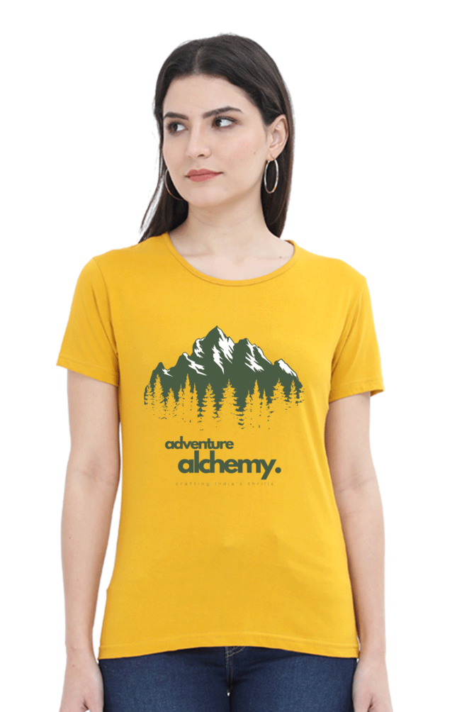 TrendzyKart Adventure Alchemy Digital Print Women Half Sleeve T-Shirt