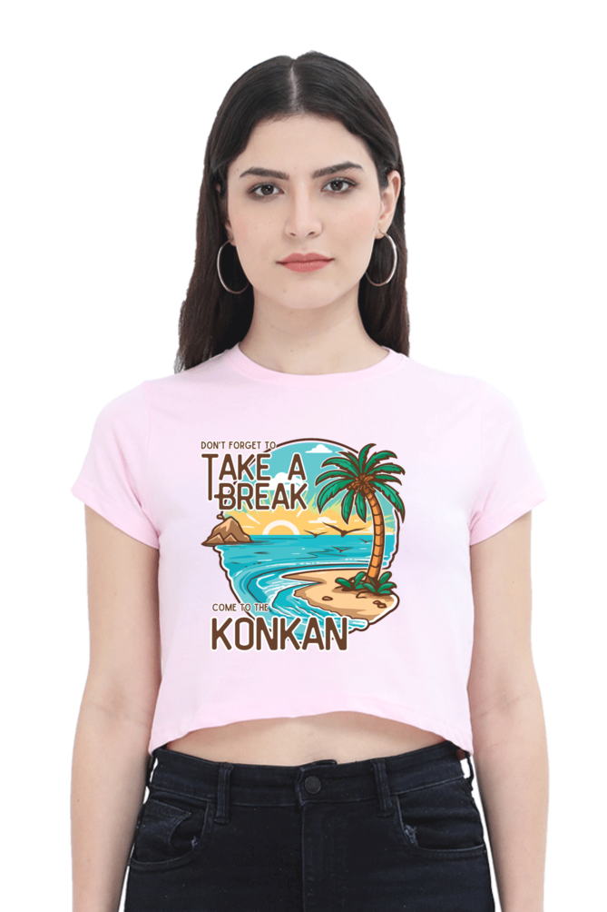 TrendzyKart Konkan Digital Print Women Crop Top