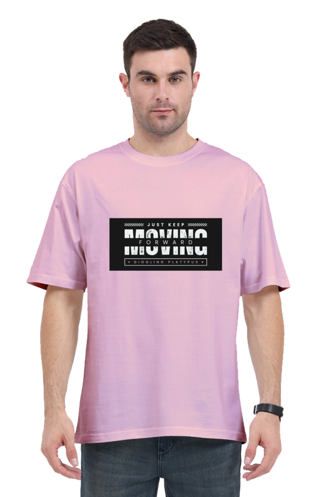 TrendzyKart Unisex Oversized Standard T-Shirt - Just Keep Moving Forward