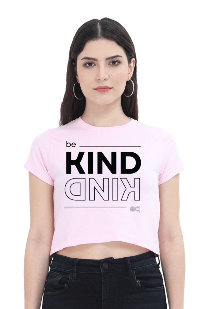 TrendzyKart Be Kind Digital Print Women Crop Top