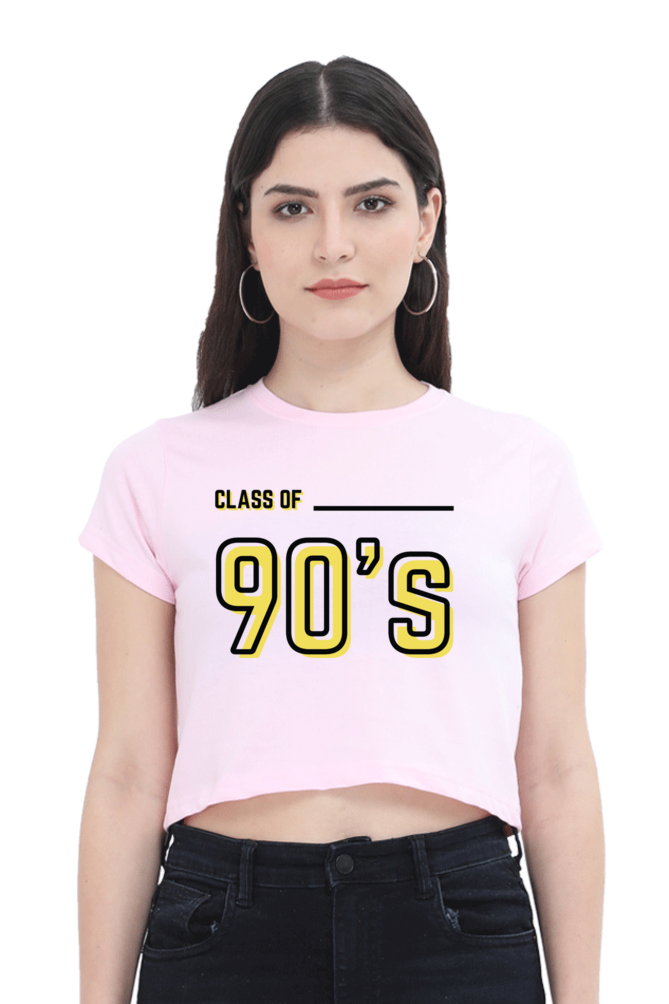 TrendzyKart Class of 90's Digital Print Women Crop Top