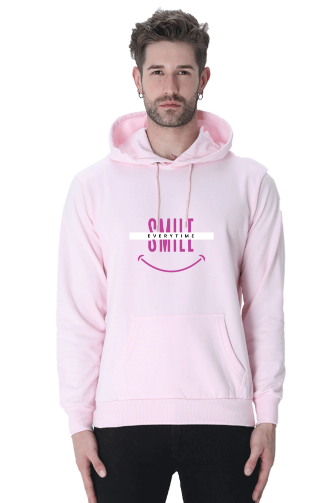 TrendzyKart Smile Everytime Print Unisex Hooded Sweatshirt