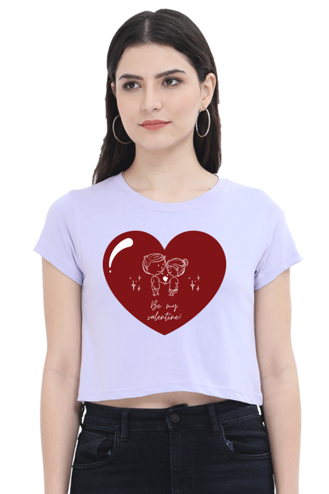 TrendzyKart Be My Valentine Digital Print Women Crop Top