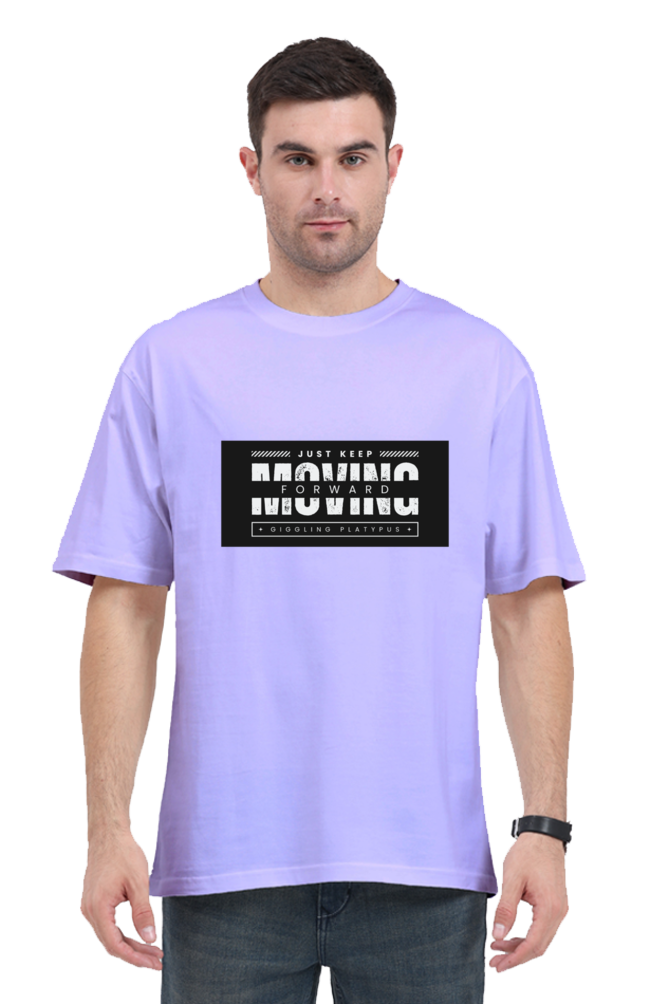 TrendzyKart Unisex Oversized Standard T-Shirt - Just Keep Moving Forward