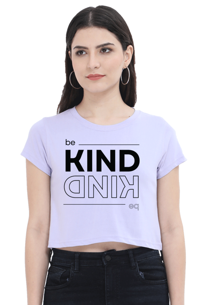 TrendzyKart Be Kind Digital Print Women Crop Top