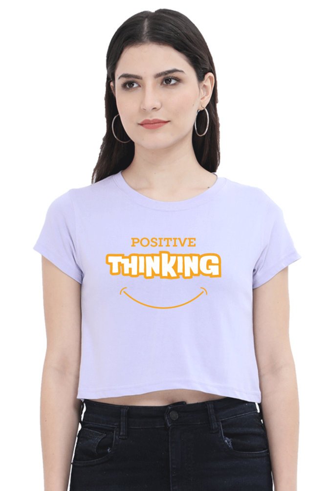 TrendzyKart Positive Thinking Digital Print Women Crop Top