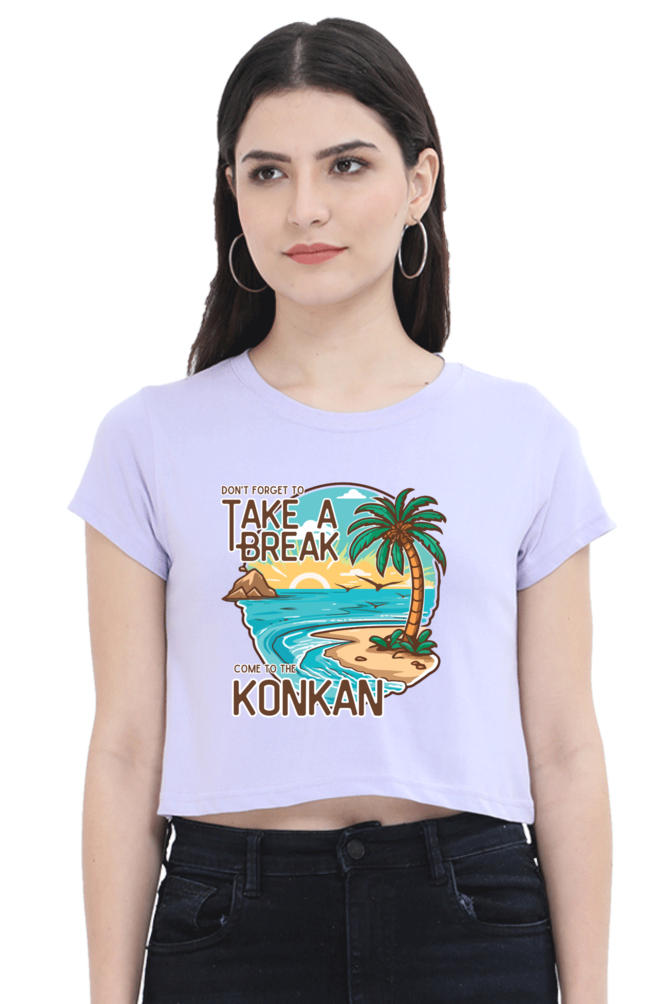 TrendzyKart Konkan Digital Print Women Crop Top