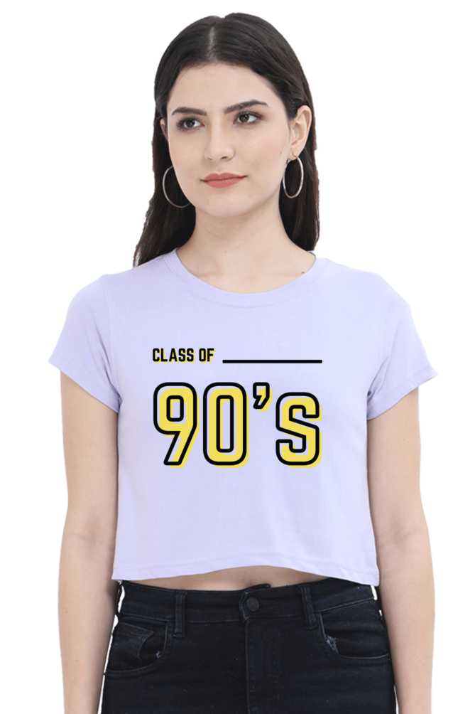 TrendzyKart Class of 90's Digital Print Women Crop Top