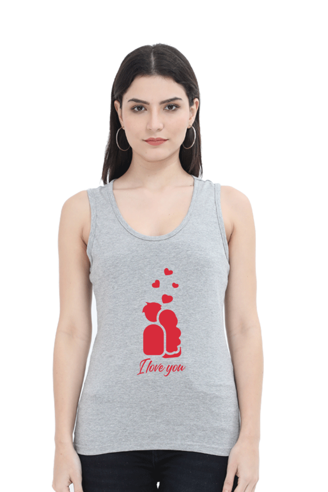 TrendzyKart I Love You Digital Print Women Tank Top