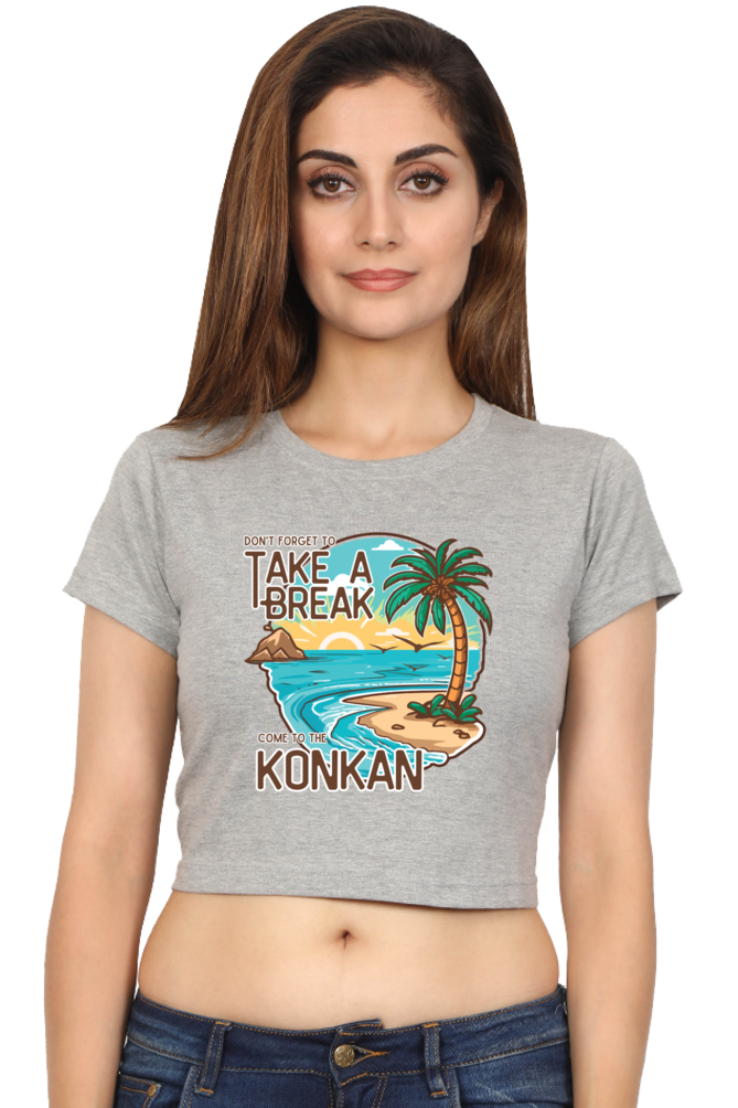 TrendzyKart Konkan Digital Print Women Crop Top