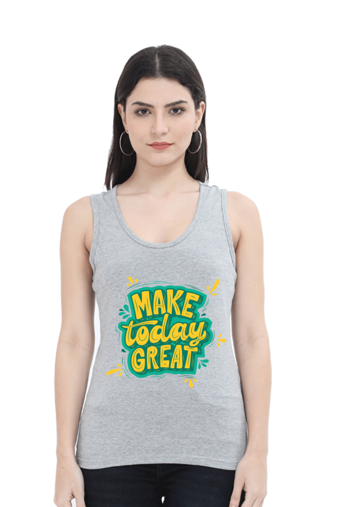 TrendzyKart Make Today Great Digital Print Women Tank Top