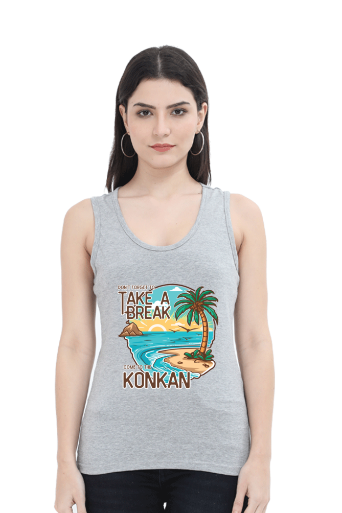 TrendzyKart Konkan Digital Print Women Tank Top