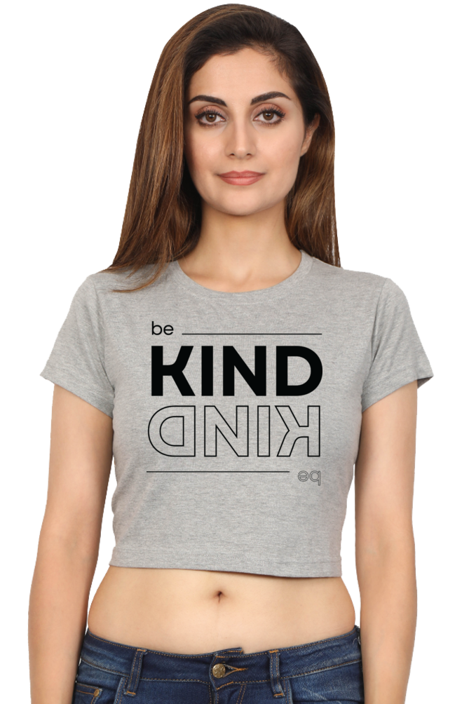 TrendzyKart Be Kind Digital Print Women Crop Top