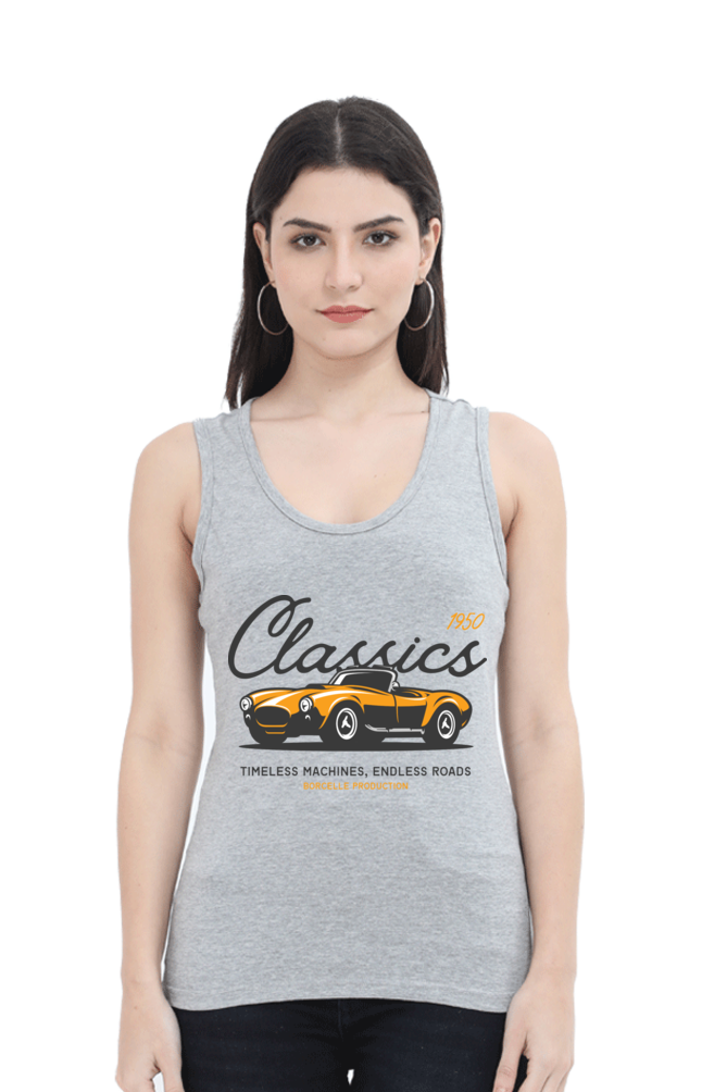 TrendzyKart 1950 Classics Vintage Car Digital Print Women Tank Top