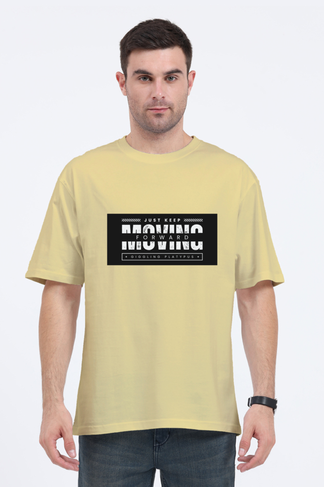 TrendzyKart Unisex Oversized Standard T-Shirt - Just Keep Moving Forward