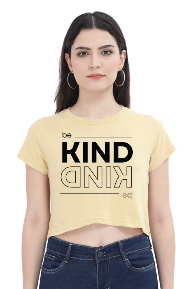 TrendzyKart Be Kind Digital Print Women Crop Top