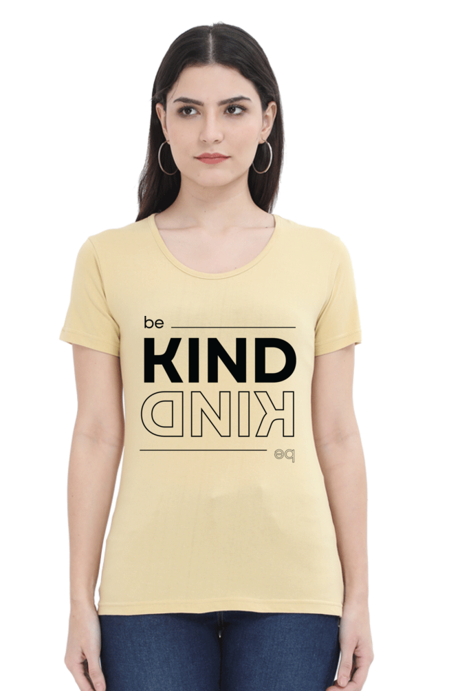 TrendzyKart Be Kind Digital Print Women Half-Sleeve T-Shirt