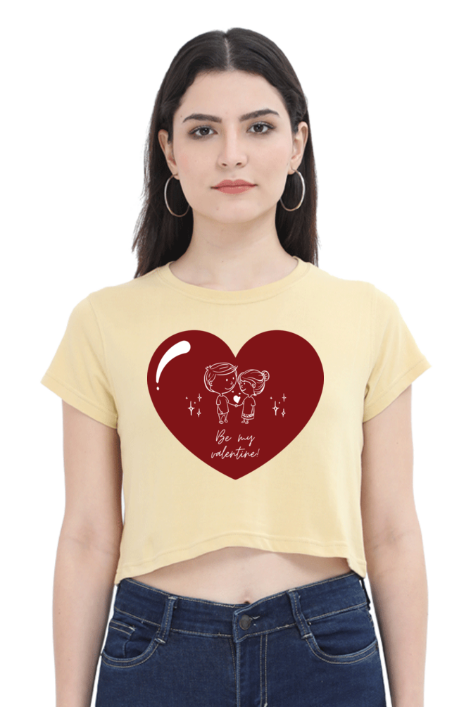 TrendzyKart Be My Valentine Digital Print Women Crop Top