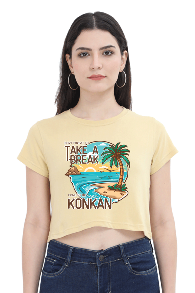 TrendzyKart Konkan Digital Print Women Crop Top