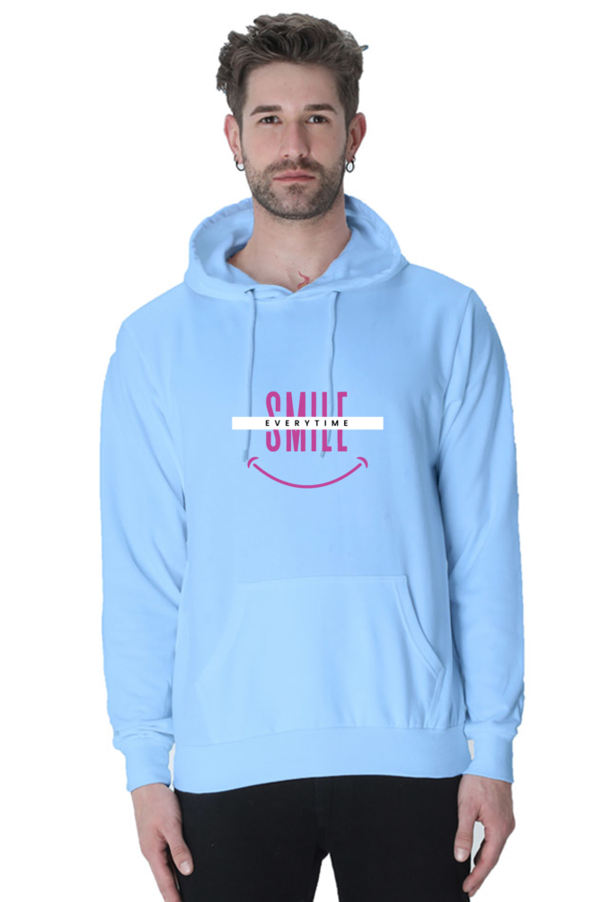 TrendzyKart Smile Everytime Print Unisex Hooded Sweatshirt