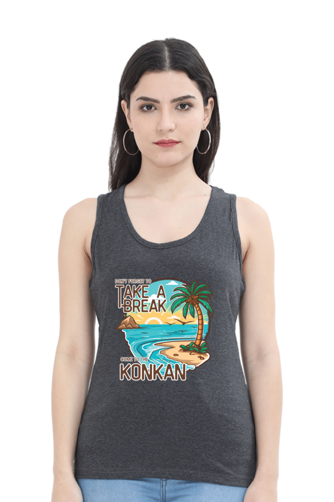 TrendzyKart Konkan Digital Print Women Tank Top