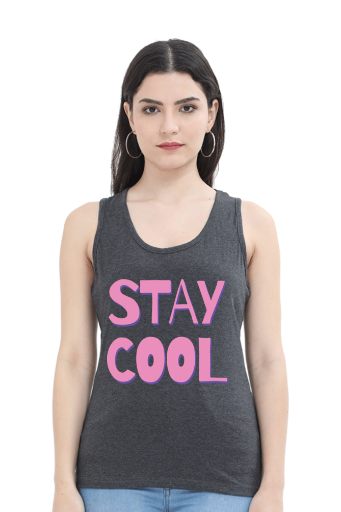 TrendzyKart Stay Cool Digital Print Women Tank Top