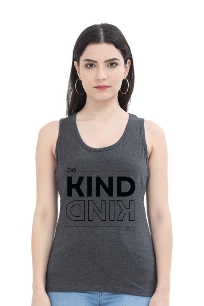 TrendzyKart Be Kind Digital Print Women Tank Top