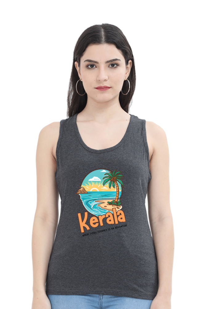 TrendzyKart Kerela Beach Digital Print Women Tank Top