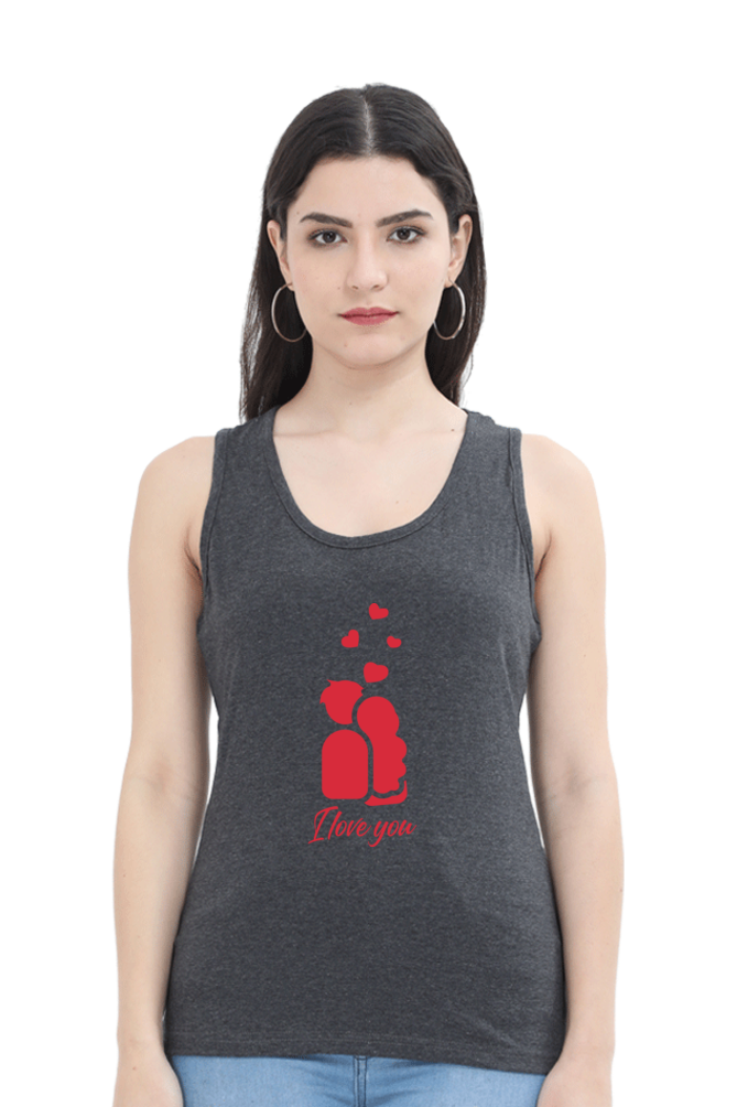 TrendzyKart I Love You Digital Print Women Tank Top