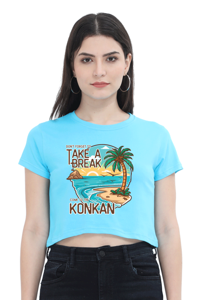 TrendzyKart Konkan Digital Print Women Crop Top