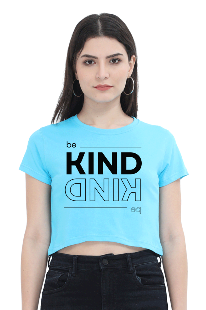 TrendzyKart Be Kind Digital Print Women Crop Top