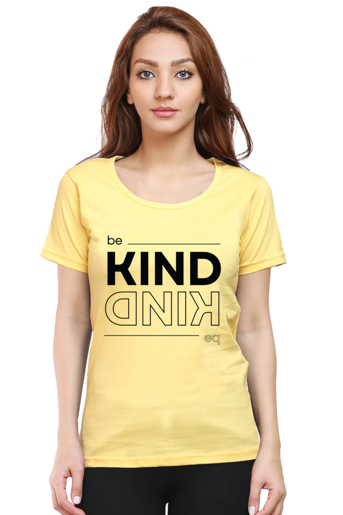 TrendzyKart Be Kind Digital Print Women Half-Sleeve T-Shirt